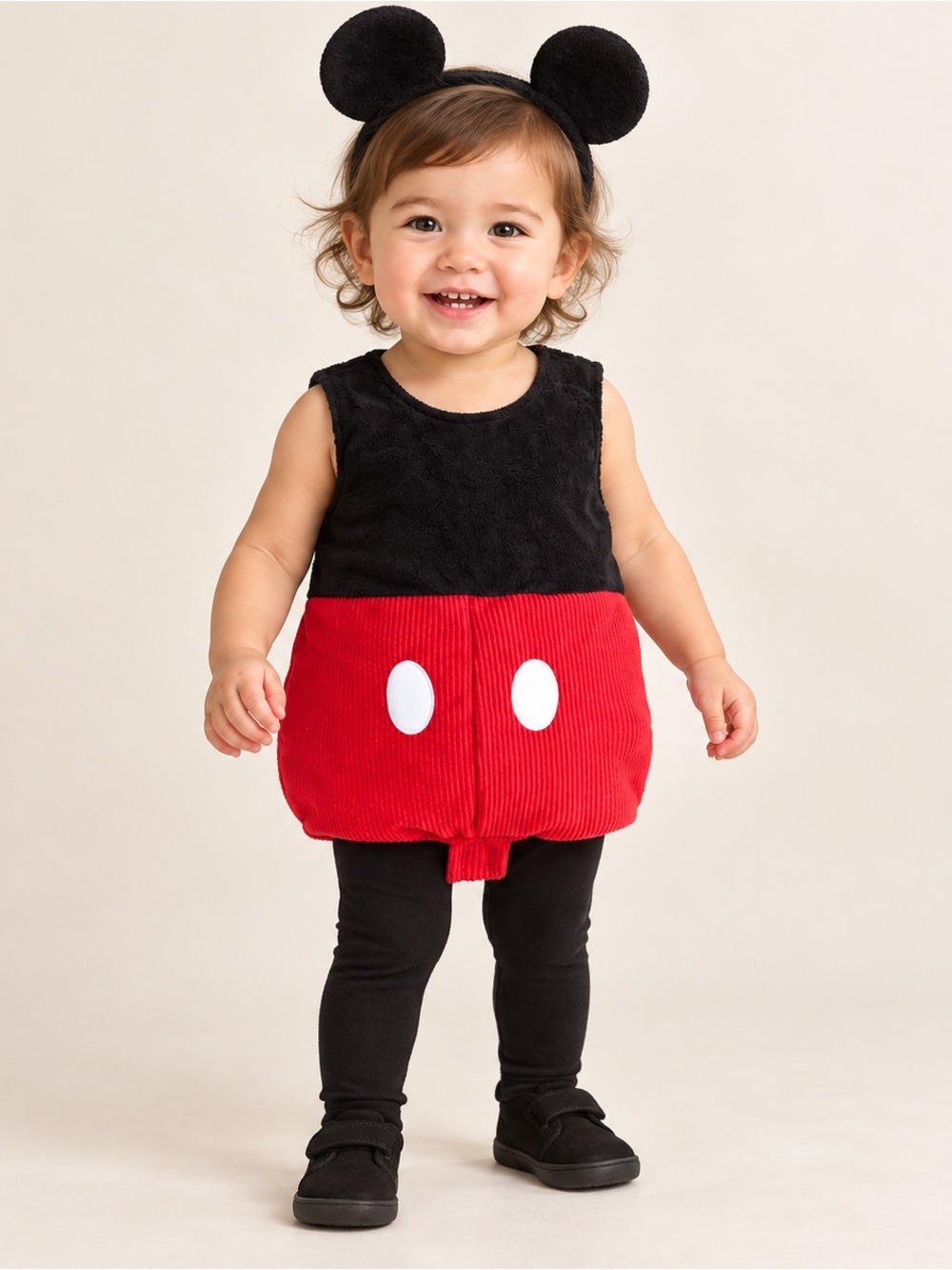 Disney Mickey Mouse Baby Halloween warm fleece Costume bodysuit 18-24mo